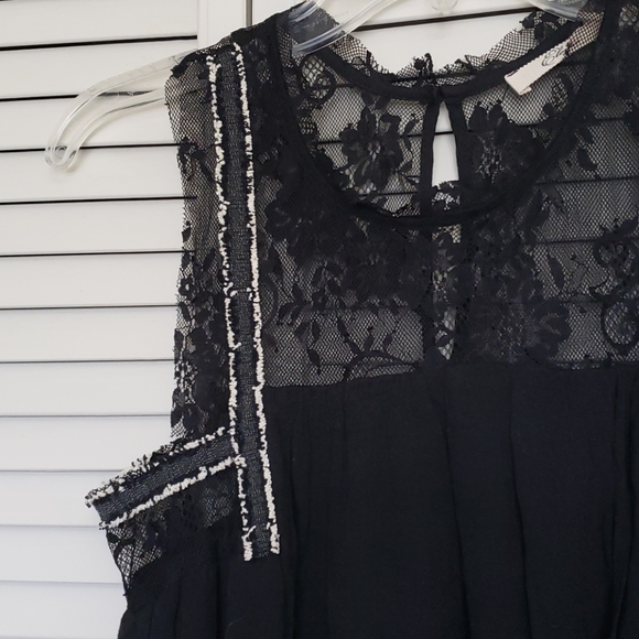 Anthro Elodie Lace Detail Dress, Black, Size S - Picture 2 of 10